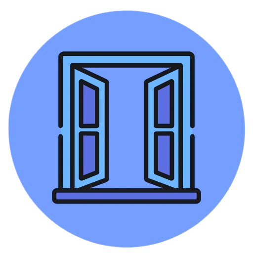 Icon Fenetres Alu Bleu