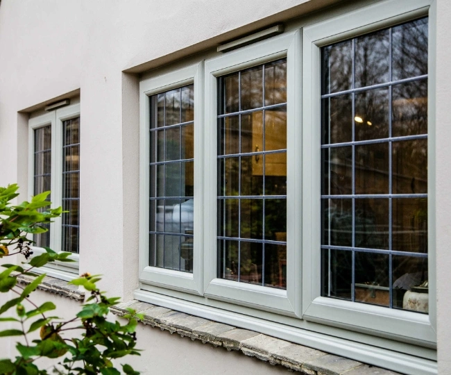 Crystal clear, newly repaired double-glazed window looking out at the Rock of Gibraltar and Mediterranean Sea.