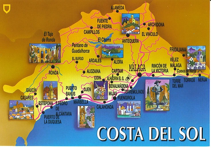 Costa Del Sol Map Spain
